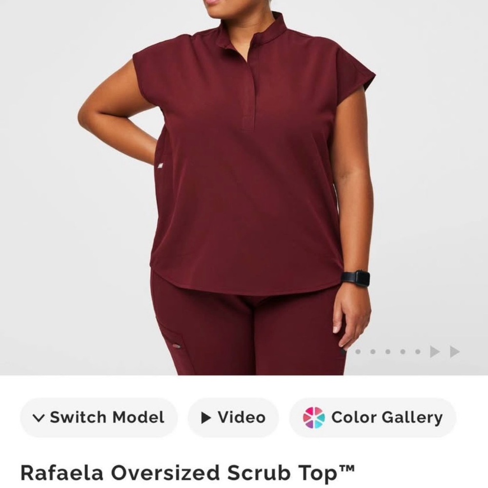 Figs Women's Blouse - Deep Burgundy